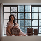 Merlot Pinstripe Cosmetic Nested Trio Set