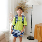 Navy Diamonds Large Pencil Case - PRE-ORDER (APRIL)