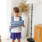 Navy Diamonds Large Pencil Case - PRE-ORDER (APRIL)