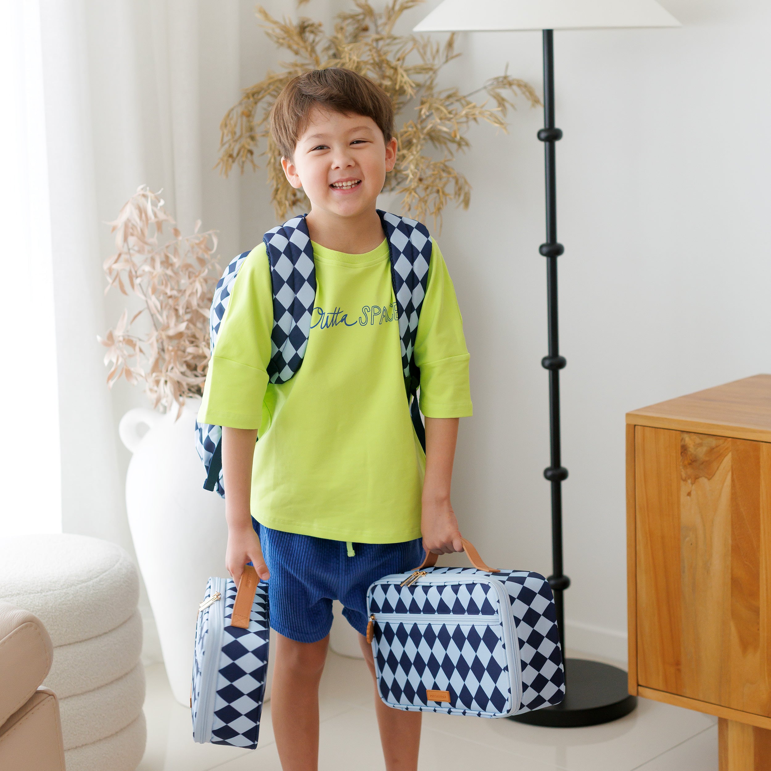 Navy Diamonds Large Lunch Bag - PRE-ORDER (JUNE)