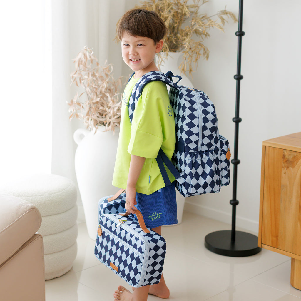 Navy Diamonds Large Lunch Bag - PRE-ORDER (JUNE)