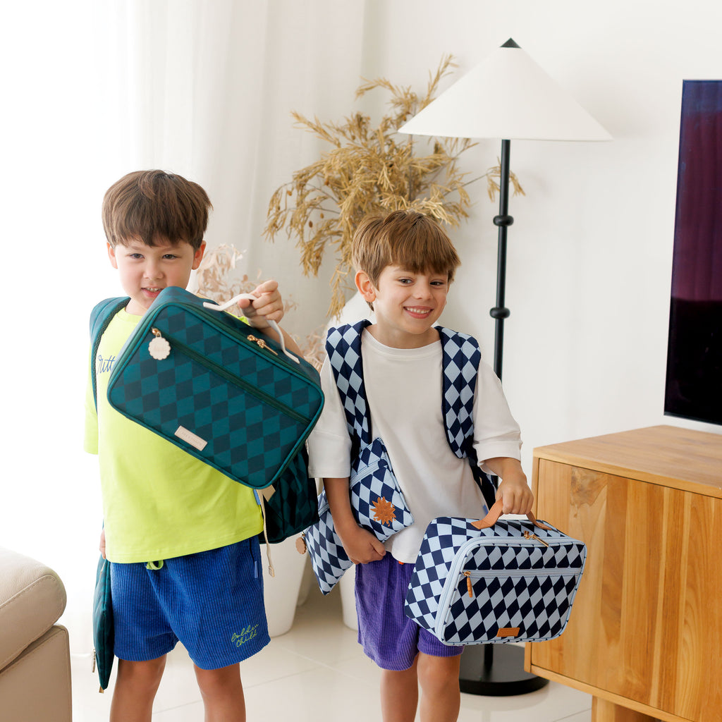 Navy Diamonds Large Lunch Bag - PRE-ORDER (JUNE)