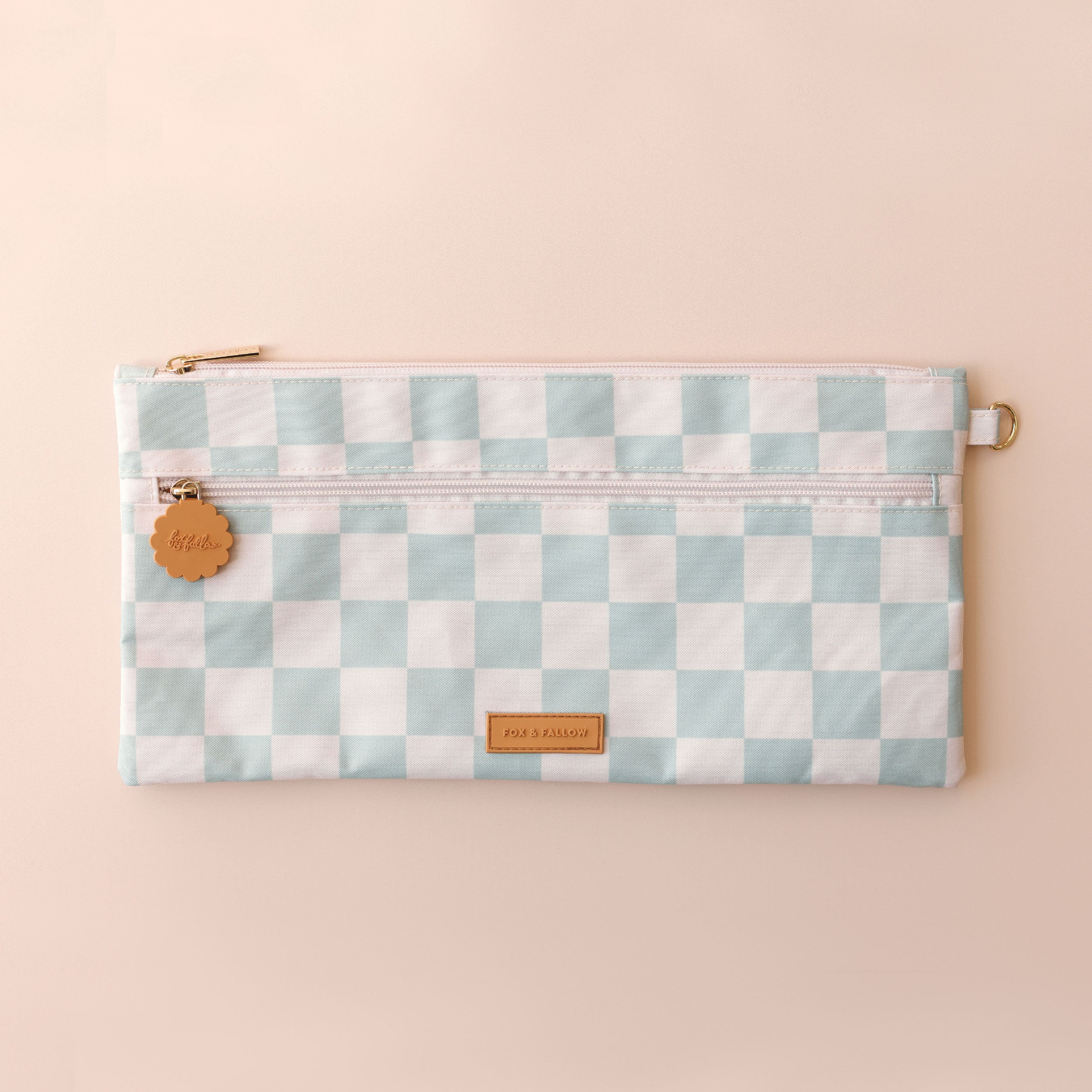 Sage Check Large Pencil Case - PRE-ORDER (APRIL)