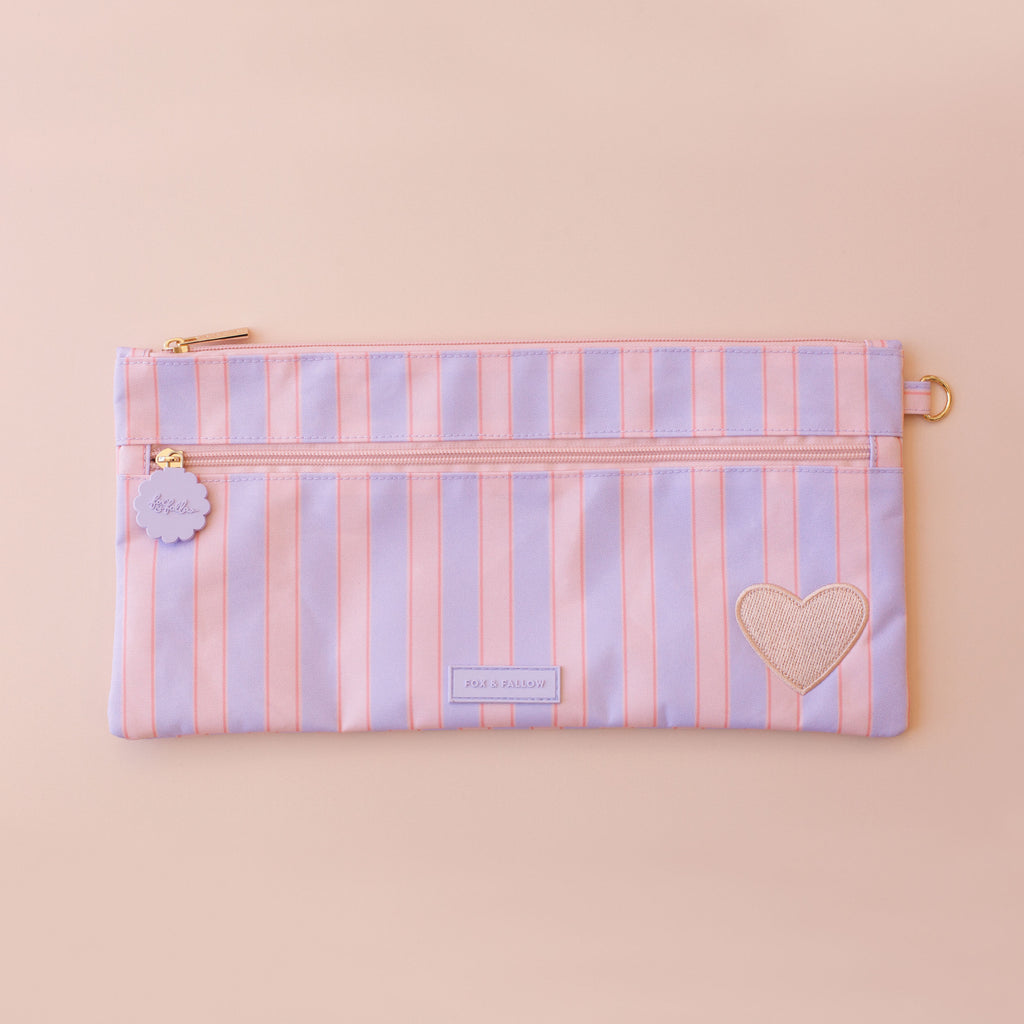 Powder Stripe Large Pencil Case - PRE-ORDER (APRIL)