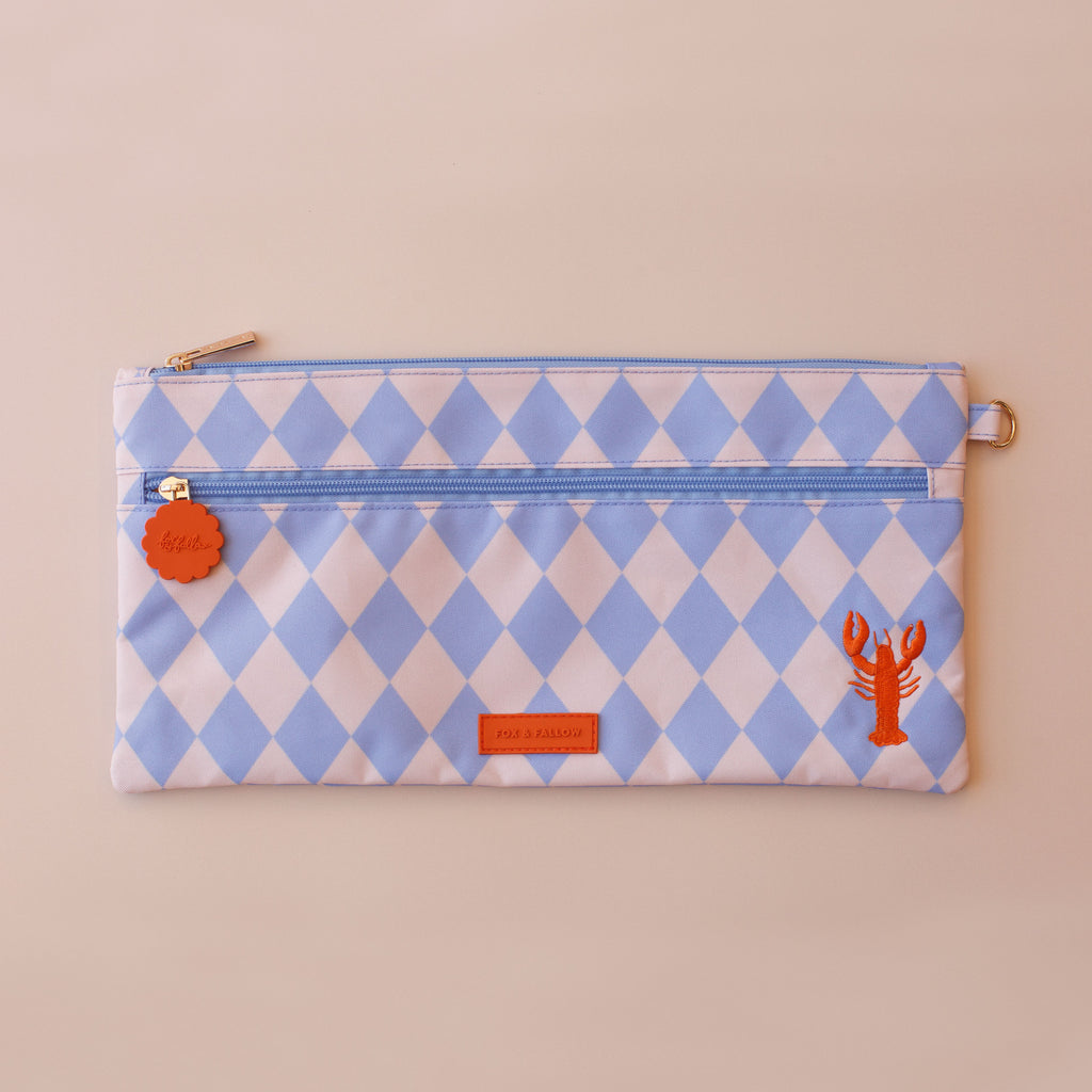 Blue Diamonds Large Pencil Case