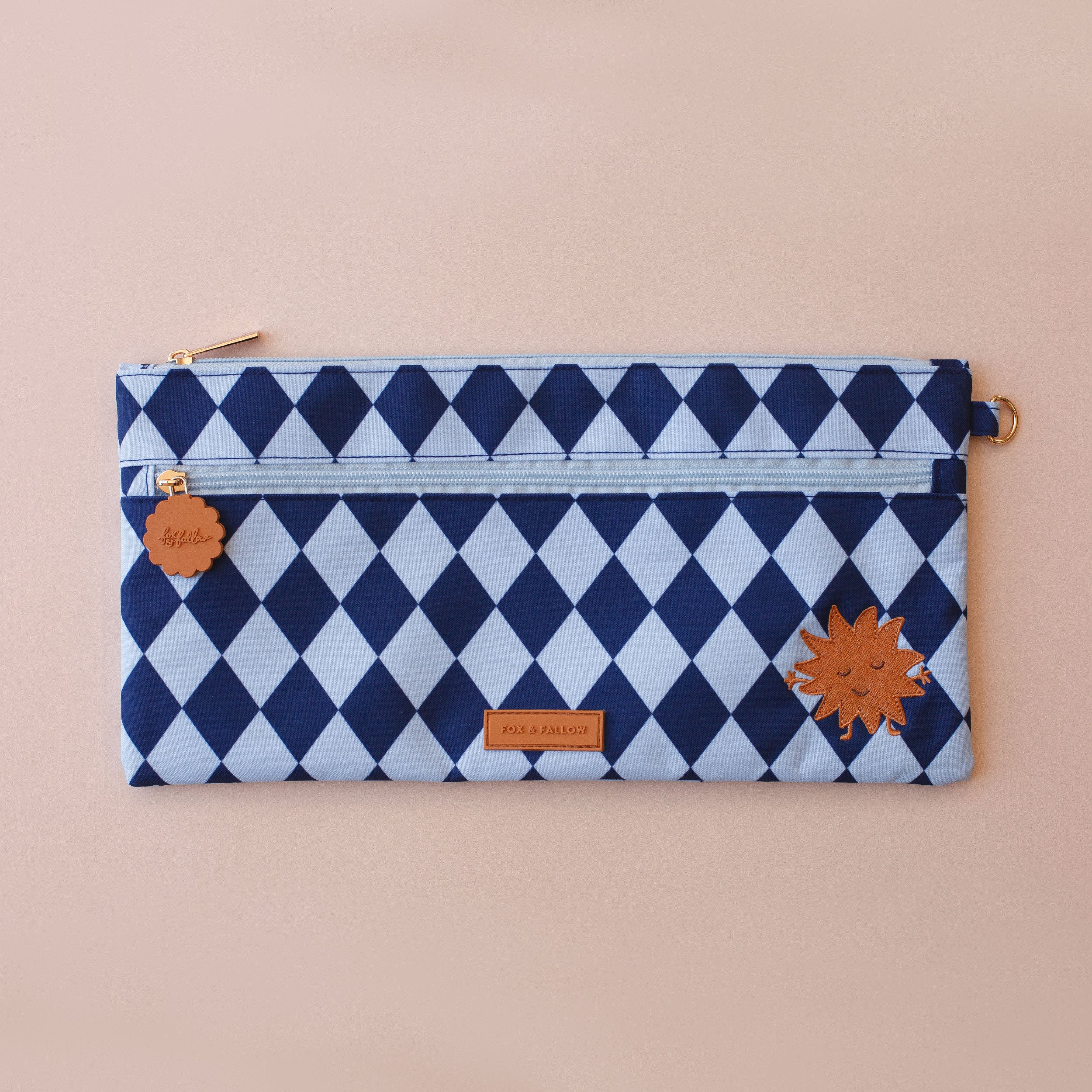 Navy Diamonds Large Pencil Case - PRE-ORDER (APRIL)