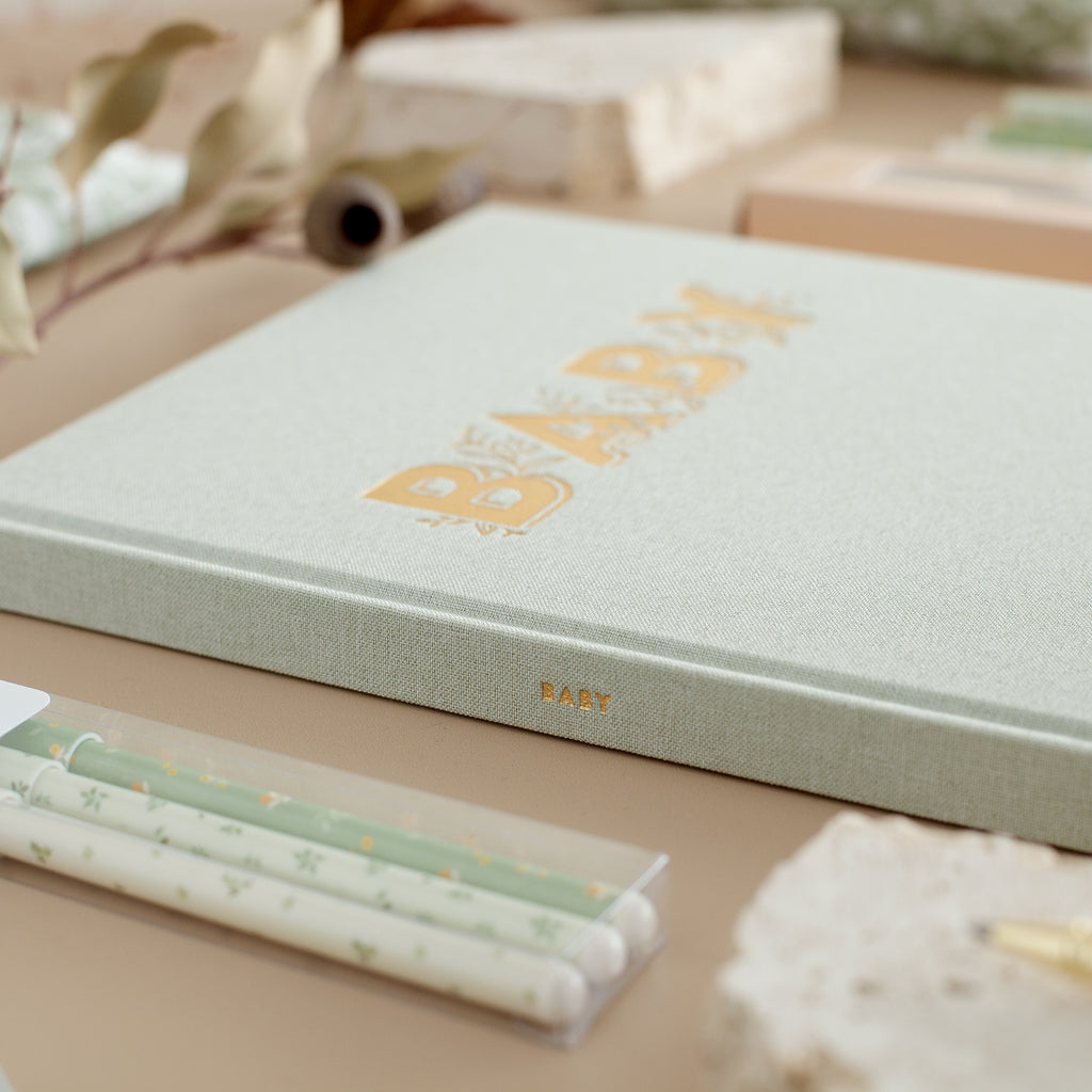 Baby Book Pistachio Boxed - 3rd Edition
