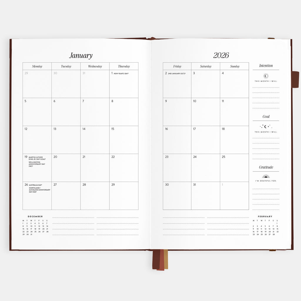 2026 A5 Vertical Planner - Chocolate - SOLD OUT