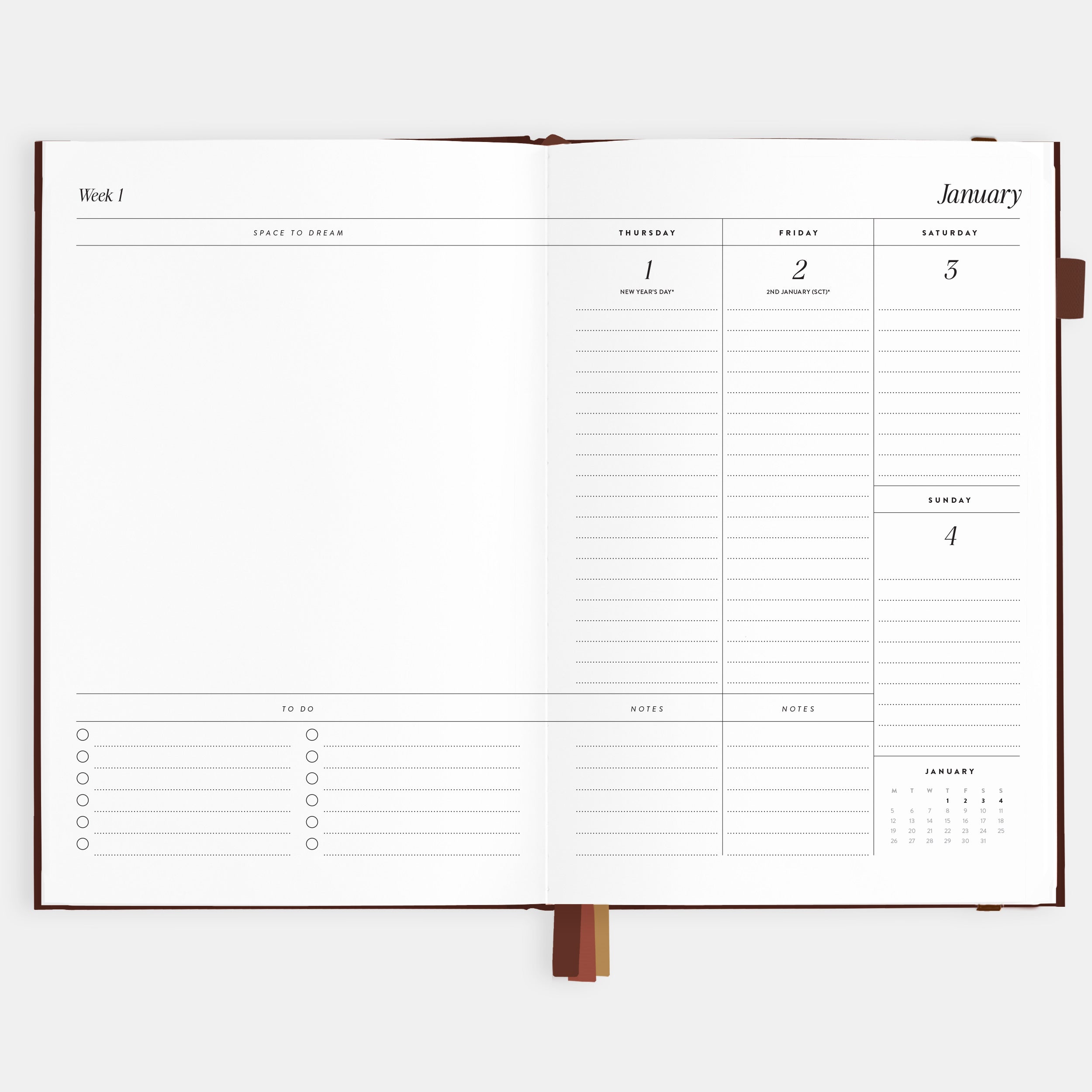 2026 A5 Vertical Planner - Chocolate - SOLD OUT