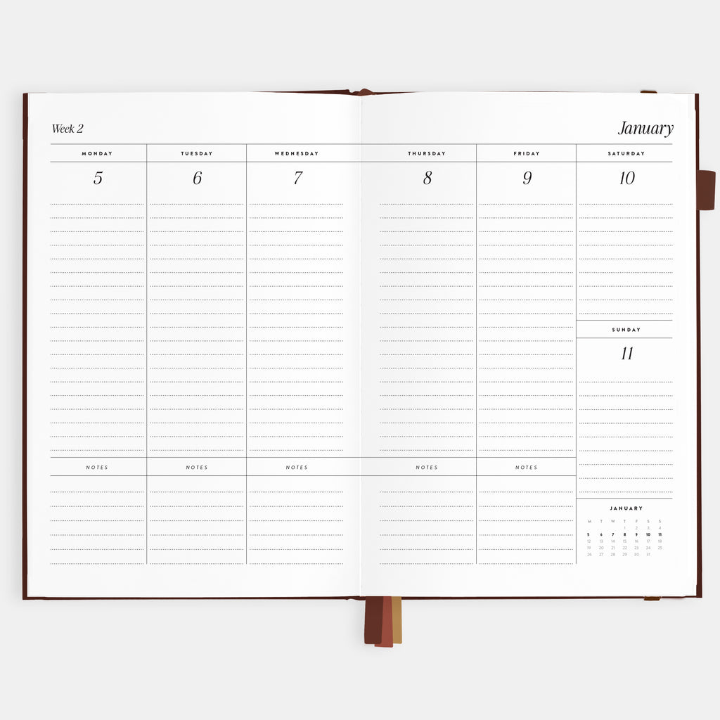 2026 A5 Vertical Planner - Chocolate - SOLD OUT