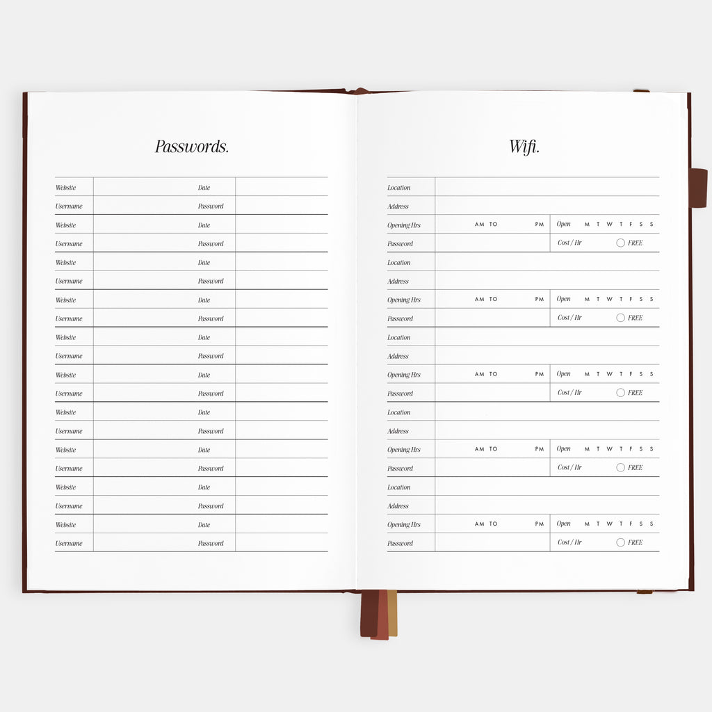 2026 A5 Vertical Planner - Chocolate - SOLD OUT