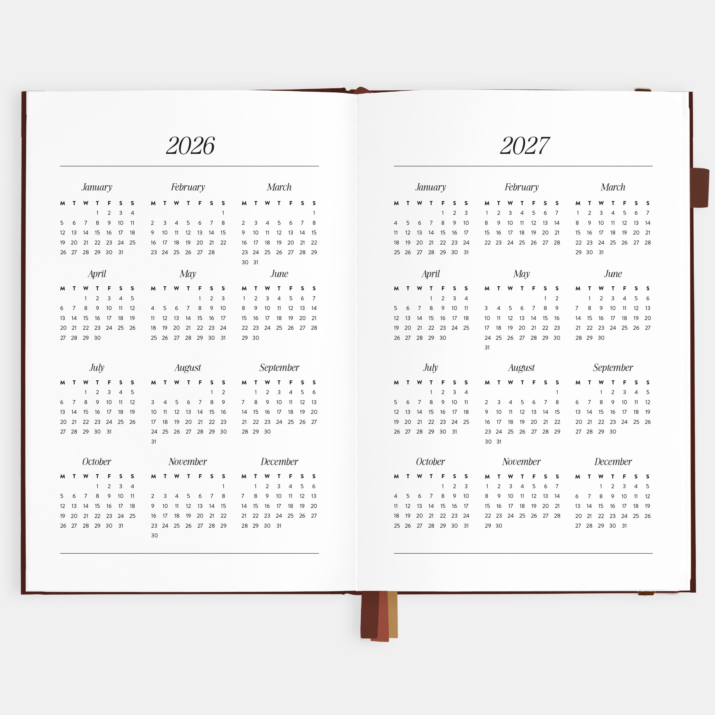2026 A5 Vertical Planner - Chocolate - SOLD OUT