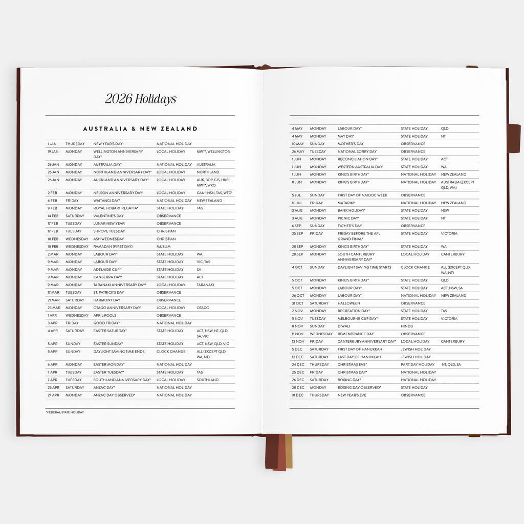 2026 A5 Vertical Planner - Chocolate - SOLD OUT