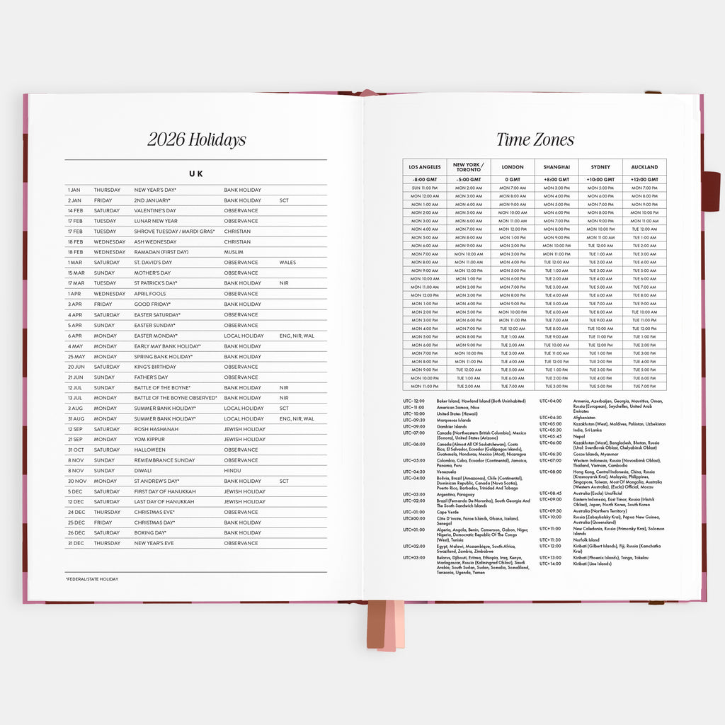 2026 A5 Horizontal Planner - Cherry Check - SOLD OUT