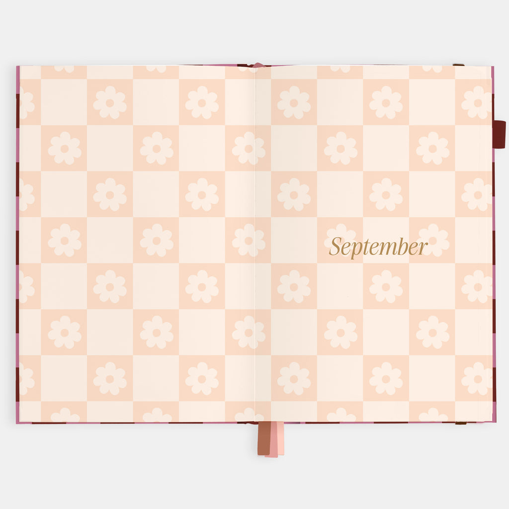 2026 A5 Horizontal Planner - Cherry Check - SOLD OUT