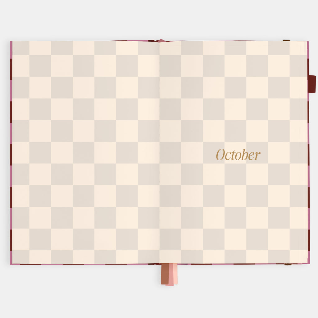 2026 A5 Horizontal Planner - Cherry Check - SOLD OUT