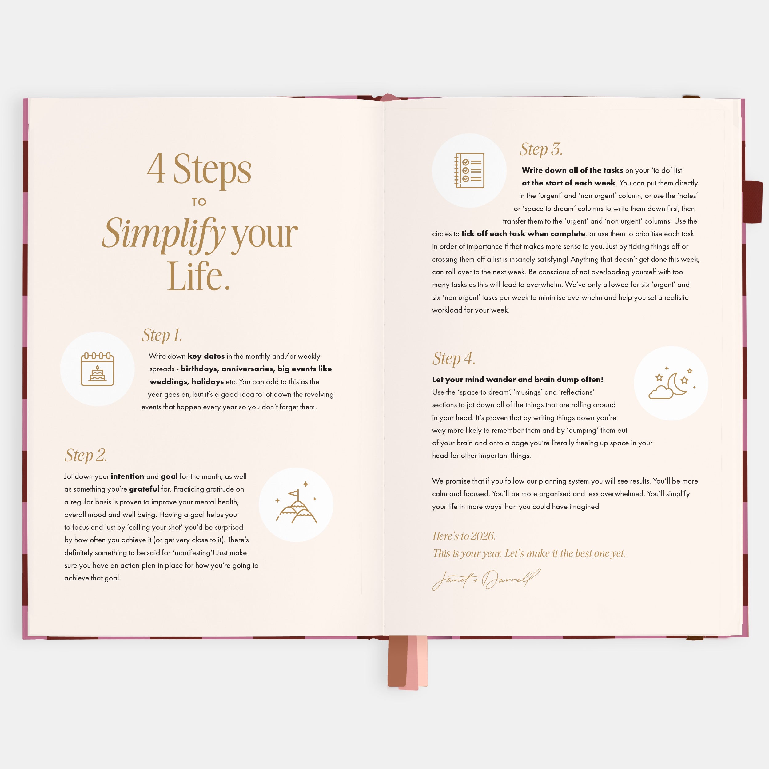 2026 A5 Horizontal Planner - Cherry Check - SOLD OUT