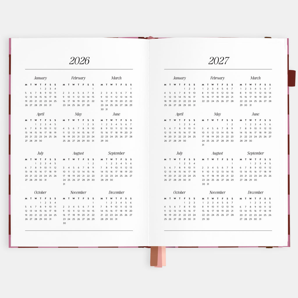 2026 A5 Horizontal Planner - Cherry Check - SOLD OUT