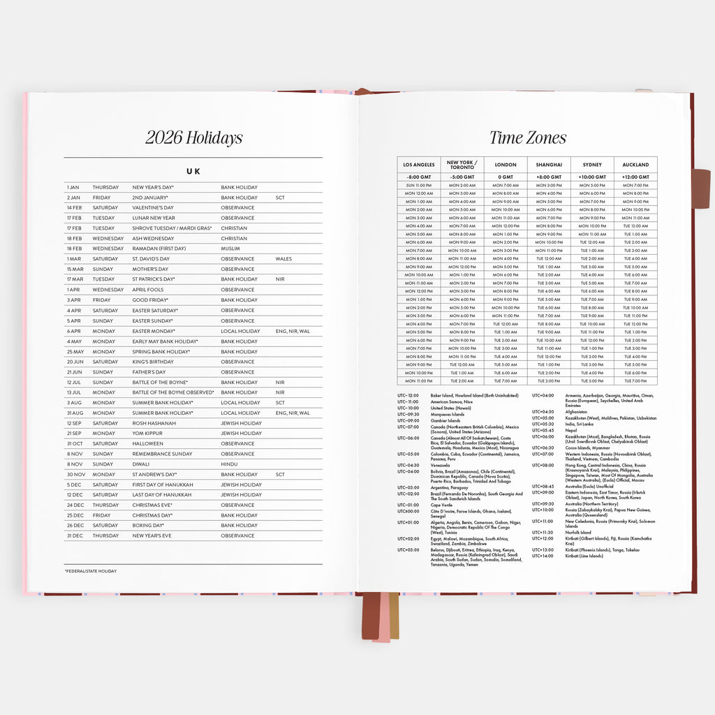 2026 A5 Vertical Planner - Burgundy Stripe - SOLD OUT