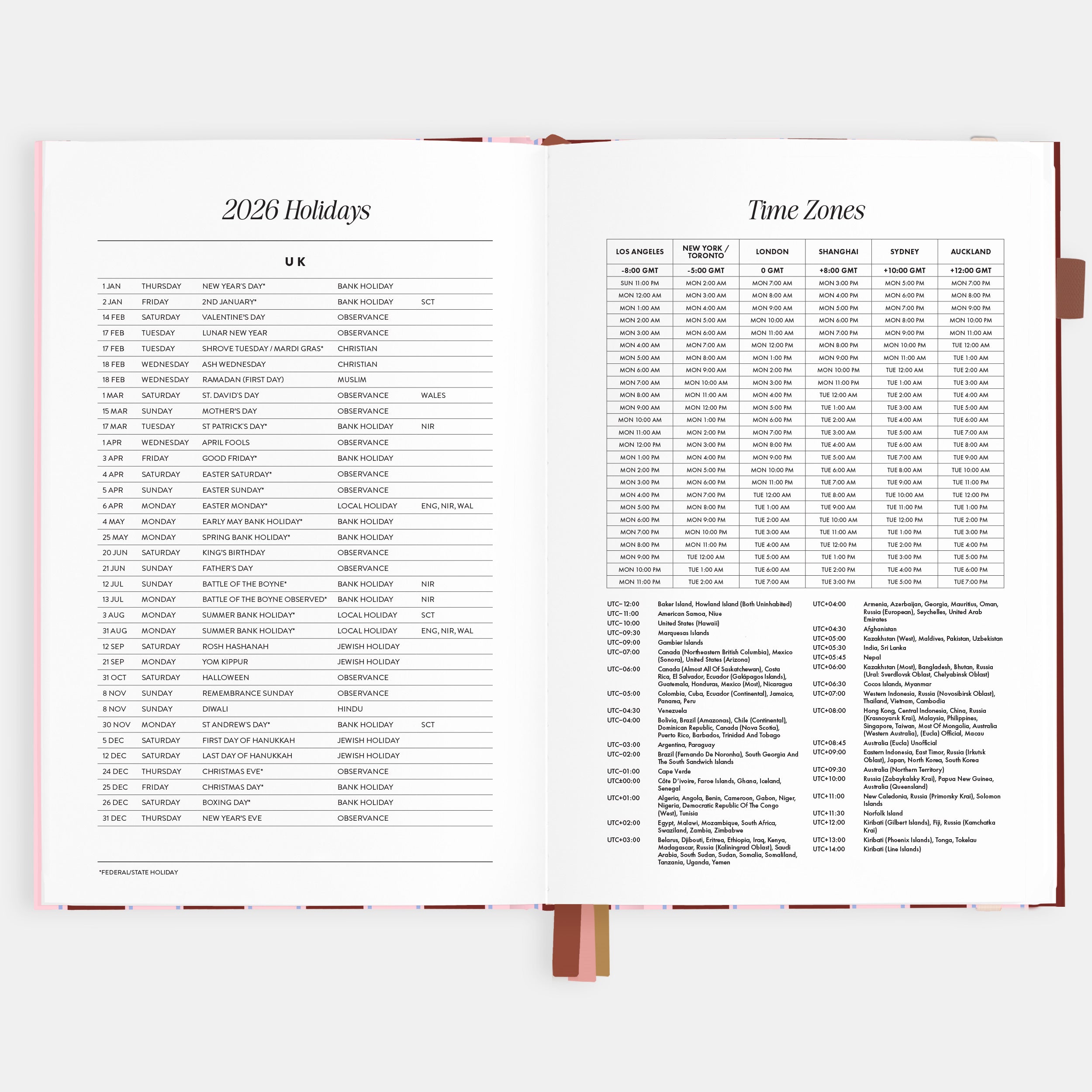 2026 A5 Vertical Planner - Burgundy Stripe - SOLD OUT