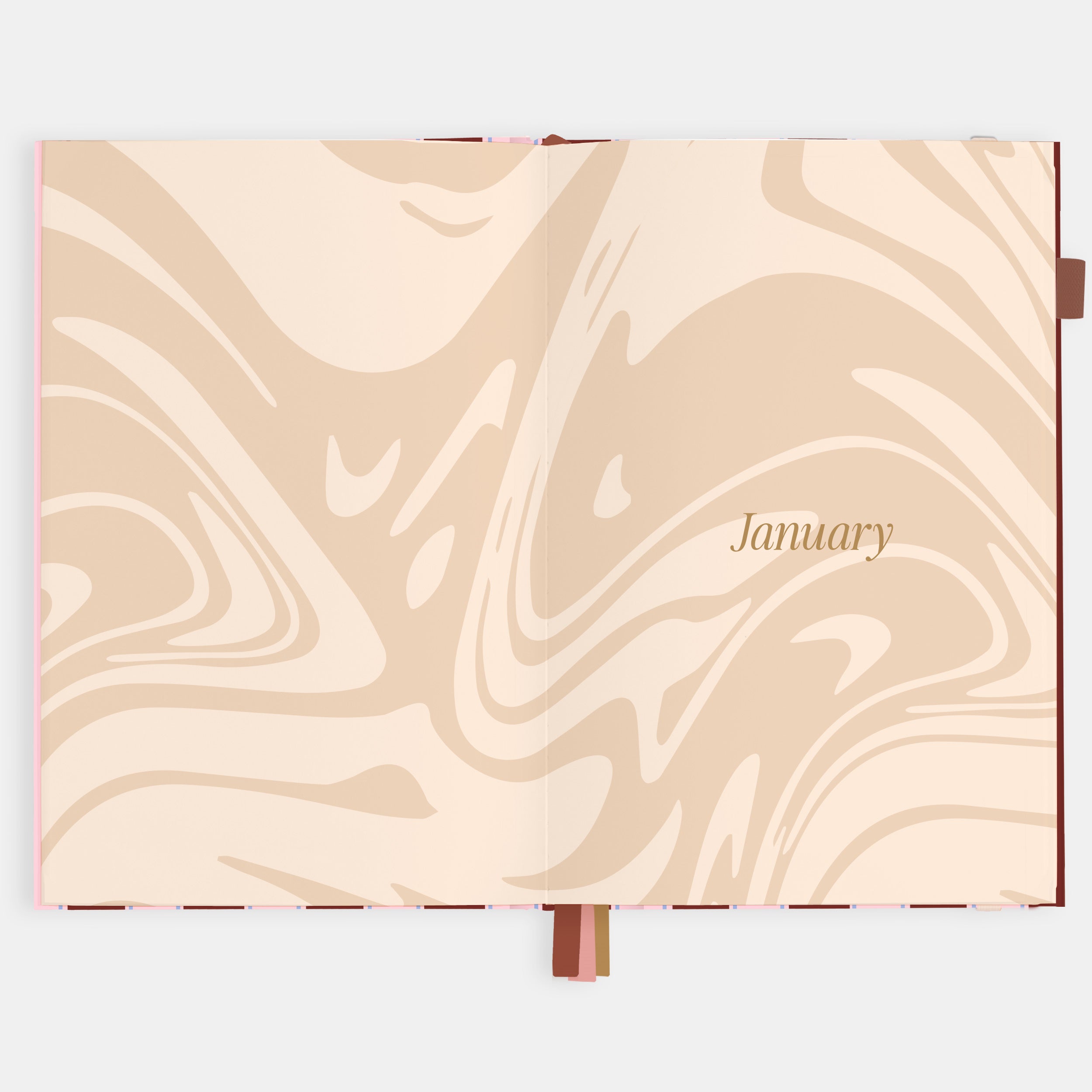 2026 A5 Vertical Planner - Burgundy Stripe - SOLD OUT