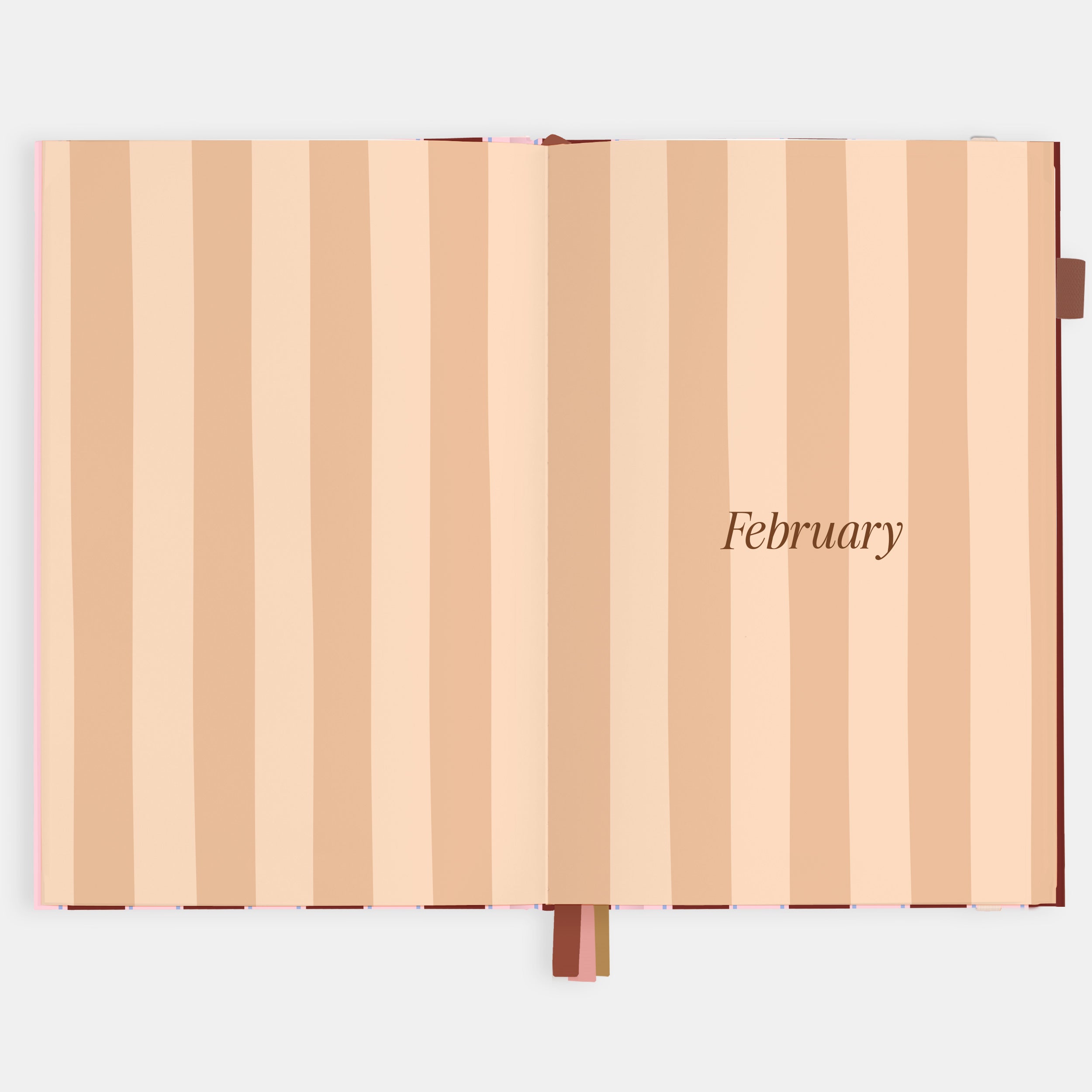 2026 A5 Vertical Planner - Burgundy Stripe - SOLD OUT