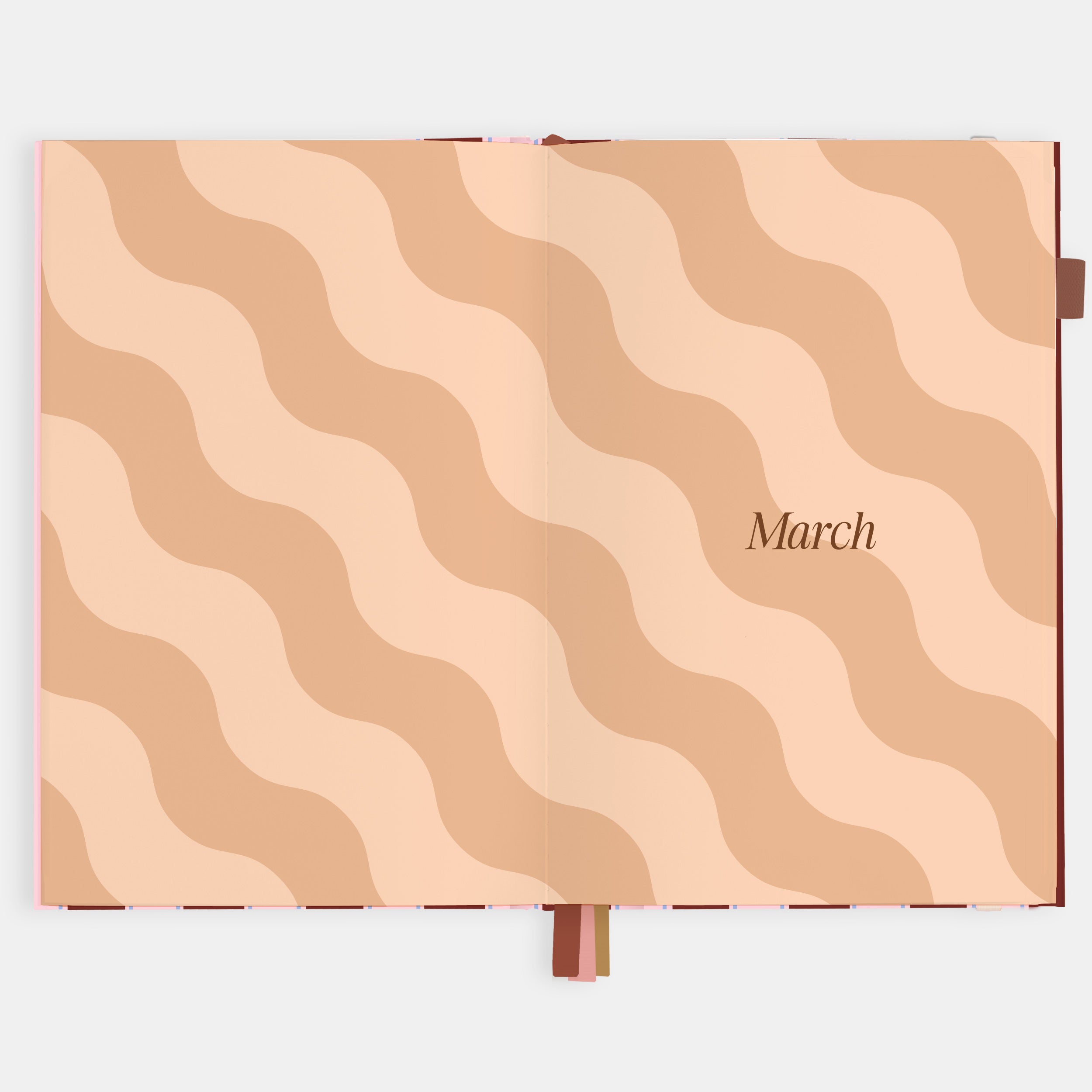 2026 A5 Vertical Planner - Burgundy Stripe - SOLD OUT