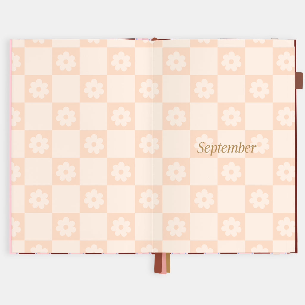 2026 A5 Vertical Planner - Burgundy Stripe - SOLD OUT