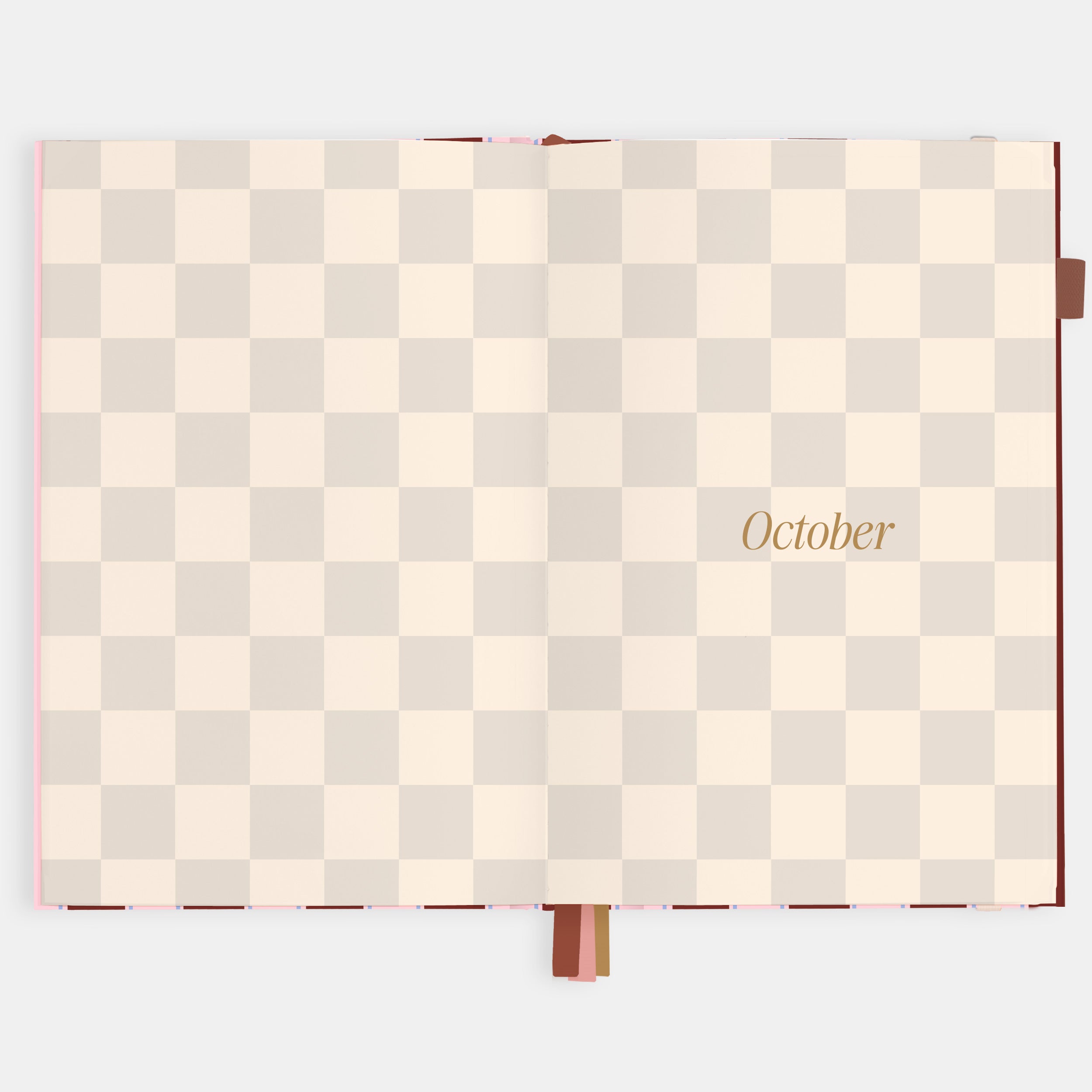 2026 A5 Vertical Planner - Burgundy Stripe - SOLD OUT