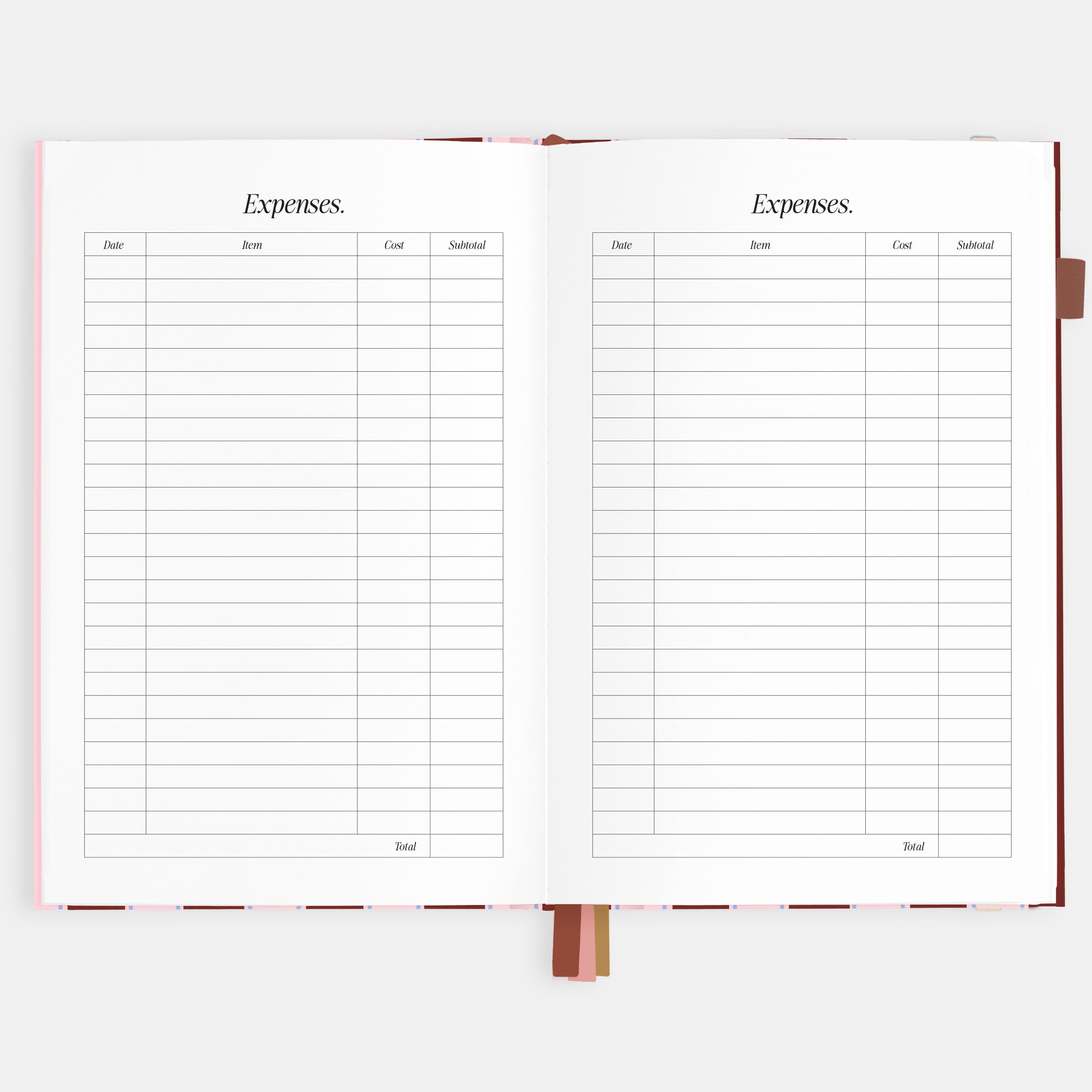 2026 A5 Vertical Planner - Burgundy Stripe - SOLD OUT