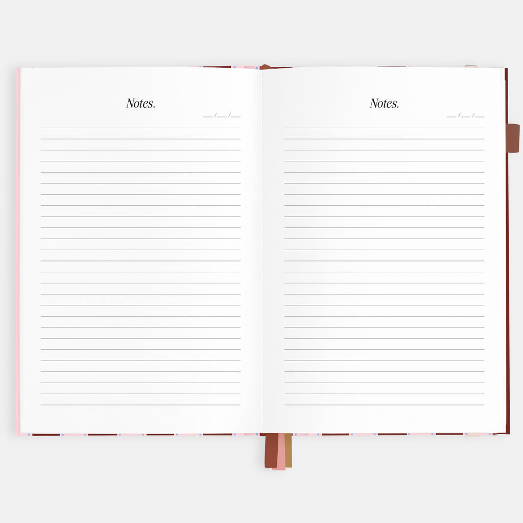 2026 A5 Vertical Planner - Burgundy Stripe - SOLD OUT