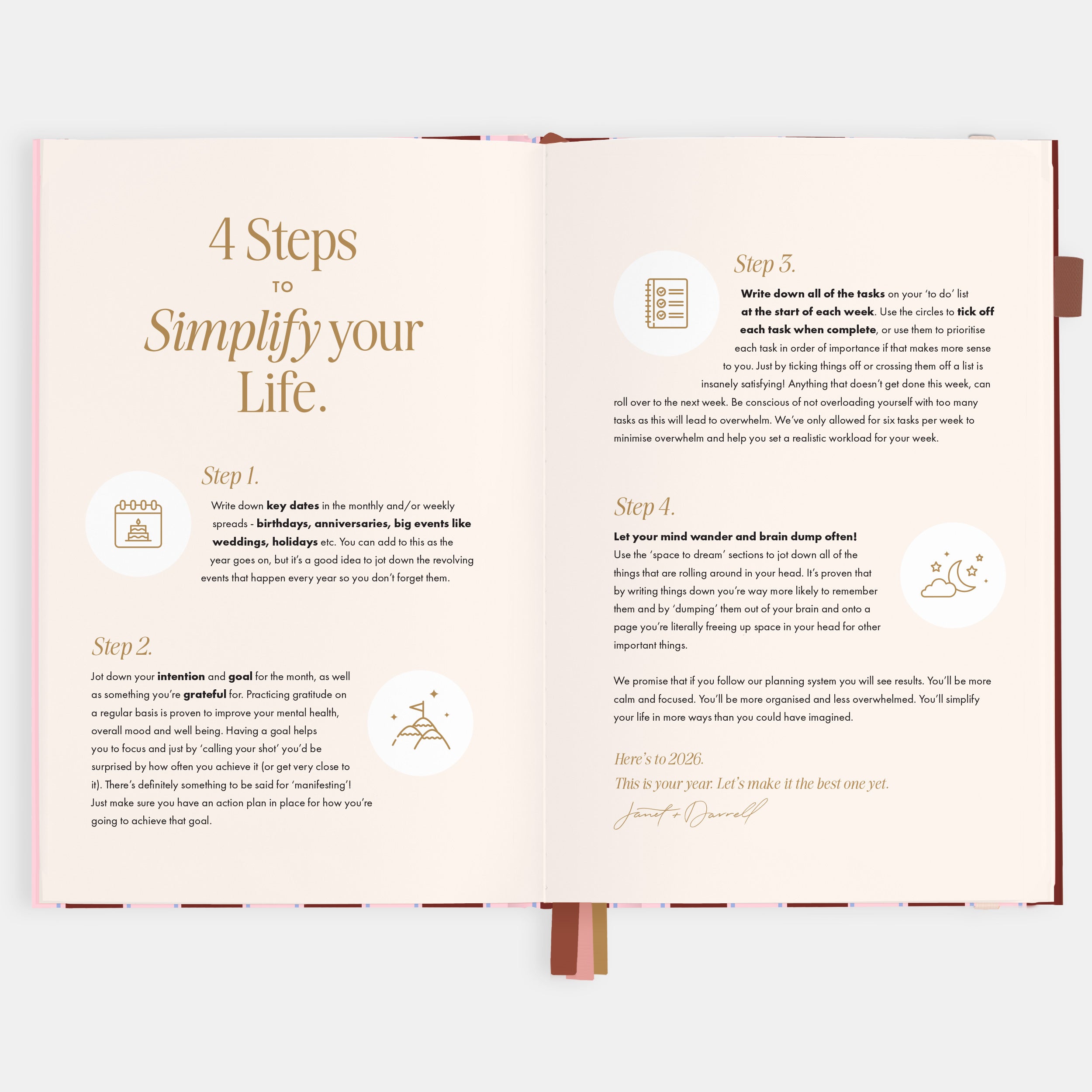 2026 A5 Vertical Planner - Burgundy Stripe - SOLD OUT