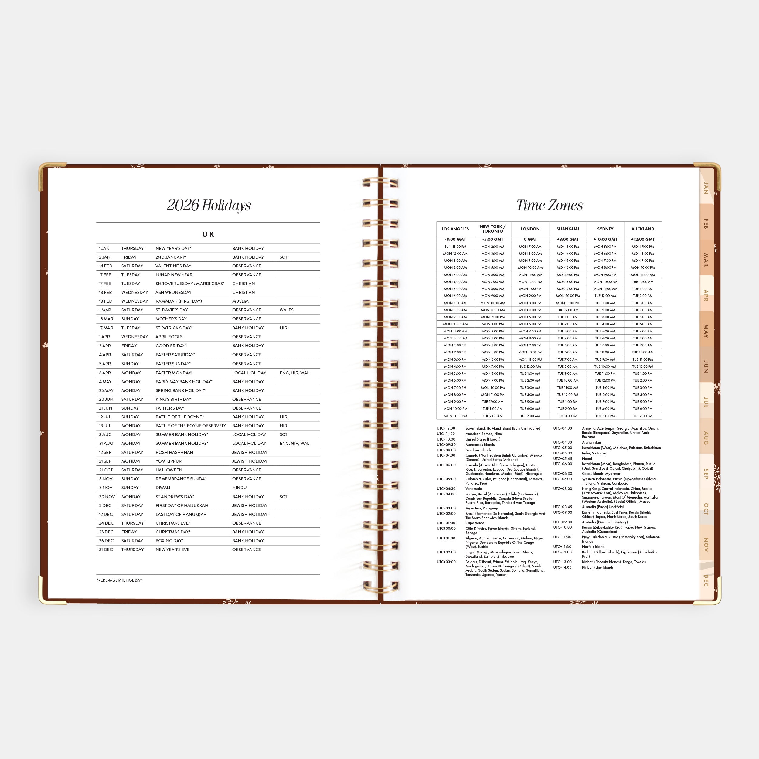 2026 A4 Academic Vertical Planner - Raspberry - SECONDS