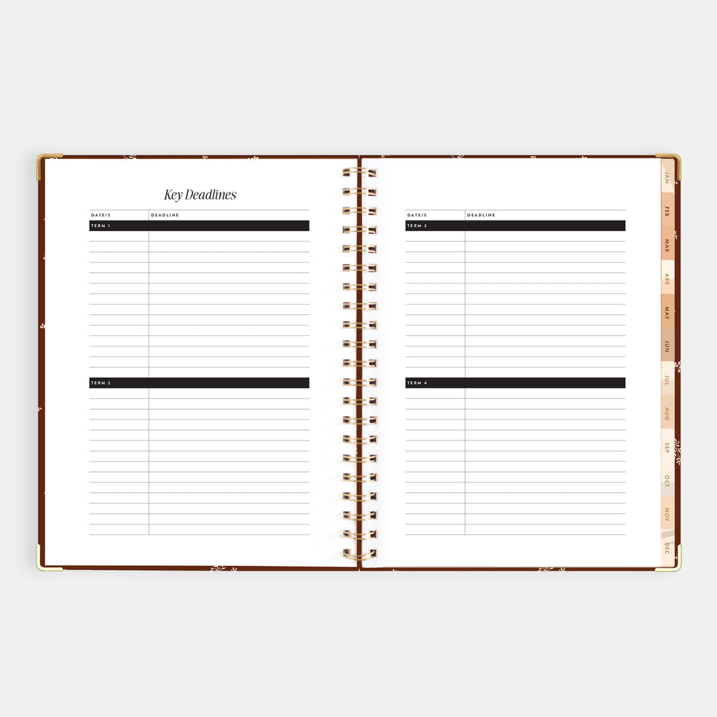 2026 A4 Academic Vertical Planner - Raspberry - SECONDS
