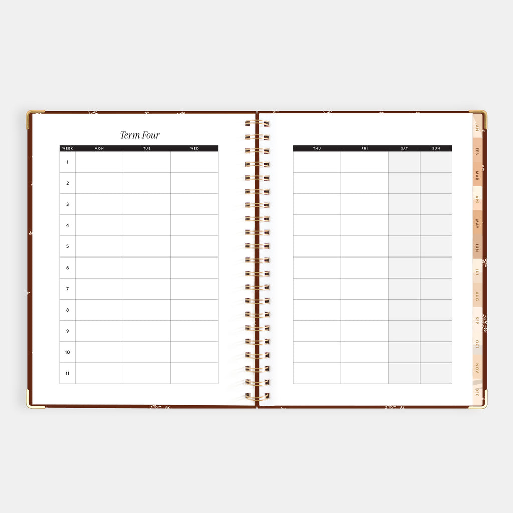 2026 A4 Academic Vertical Planner - Raspberry - SECONDS