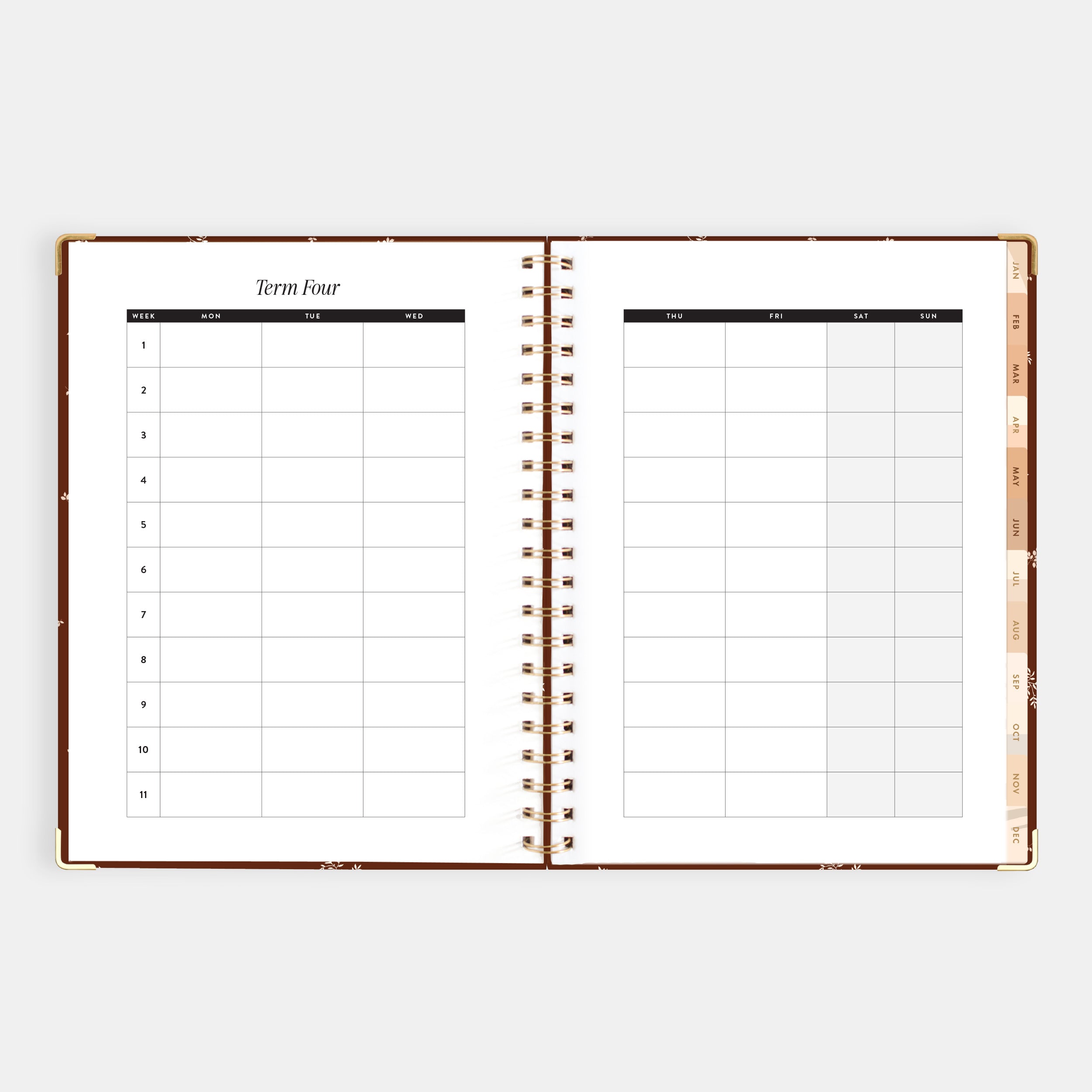 2026 A4 Academic Vertical Planner - Raspberry - SECONDS