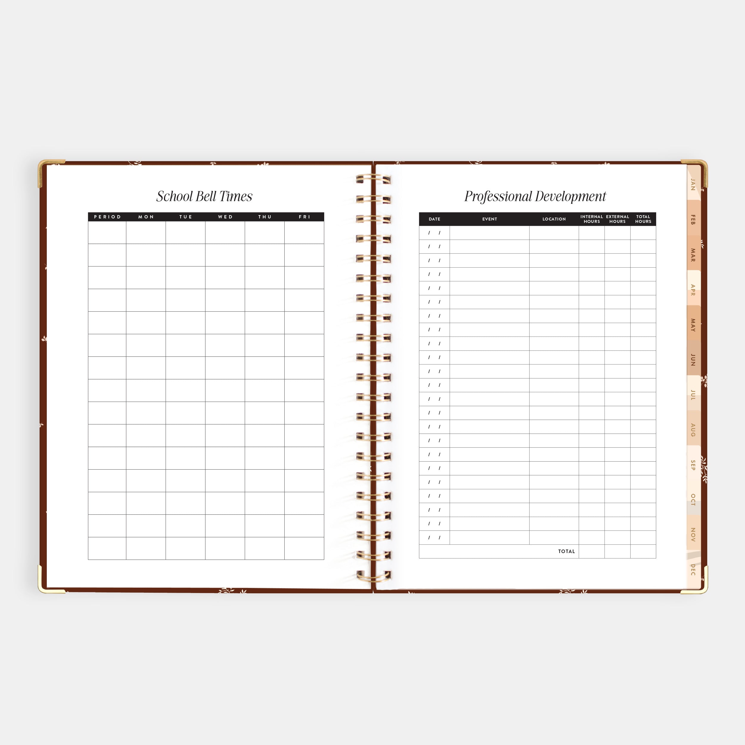 2026 A4 Academic Vertical Planner - Raspberry - SECONDS