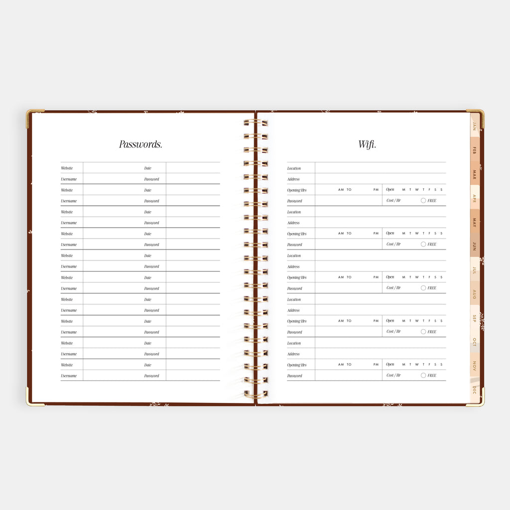 2026 A4 Academic Vertical Planner - Raspberry - SECONDS