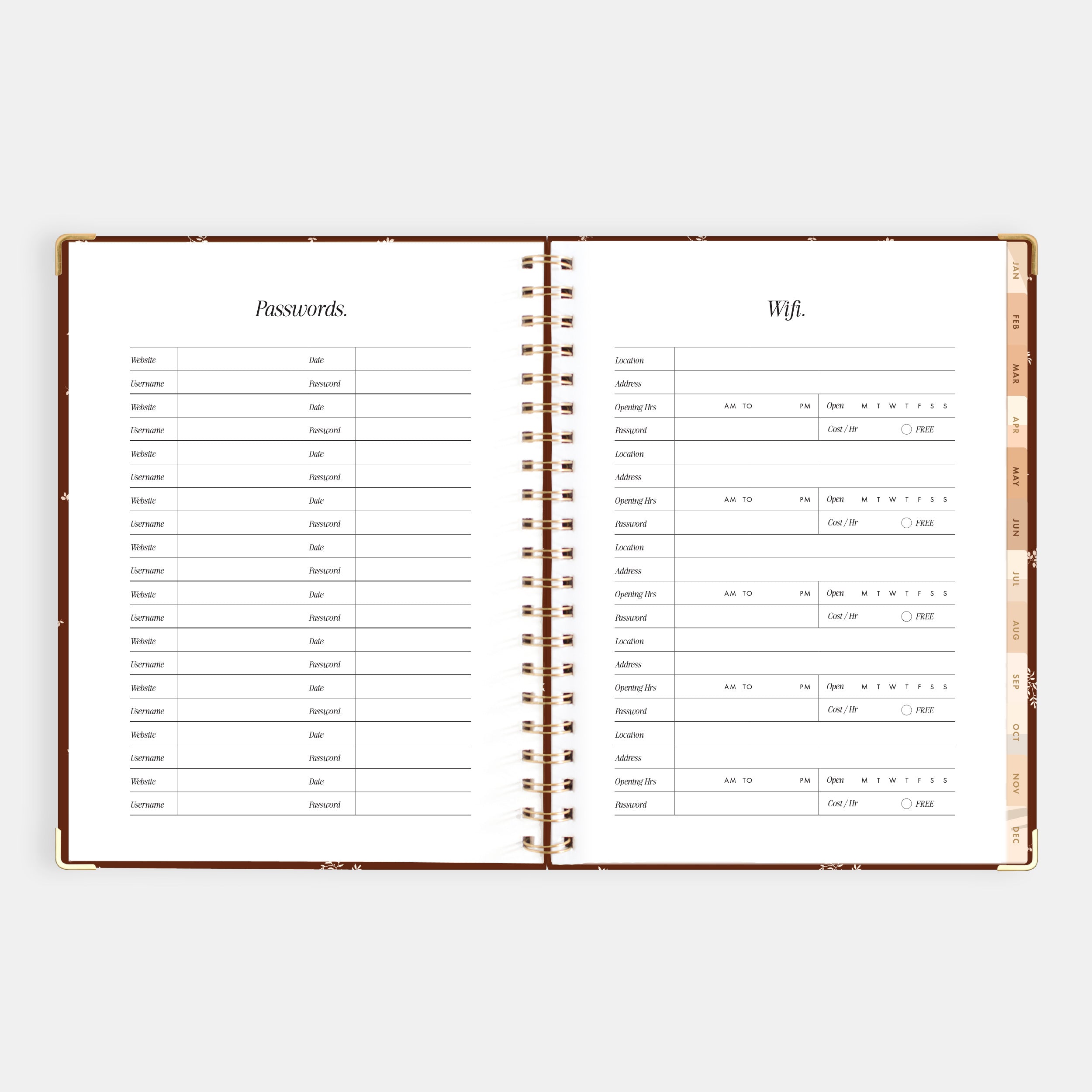 2026 A4 Academic Vertical Planner - Raspberry - SECONDS