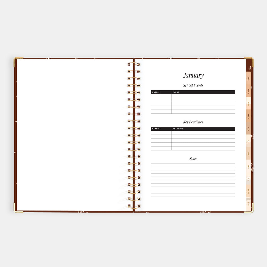 2026 A4 Academic Vertical Planner - Raspberry - SECONDS