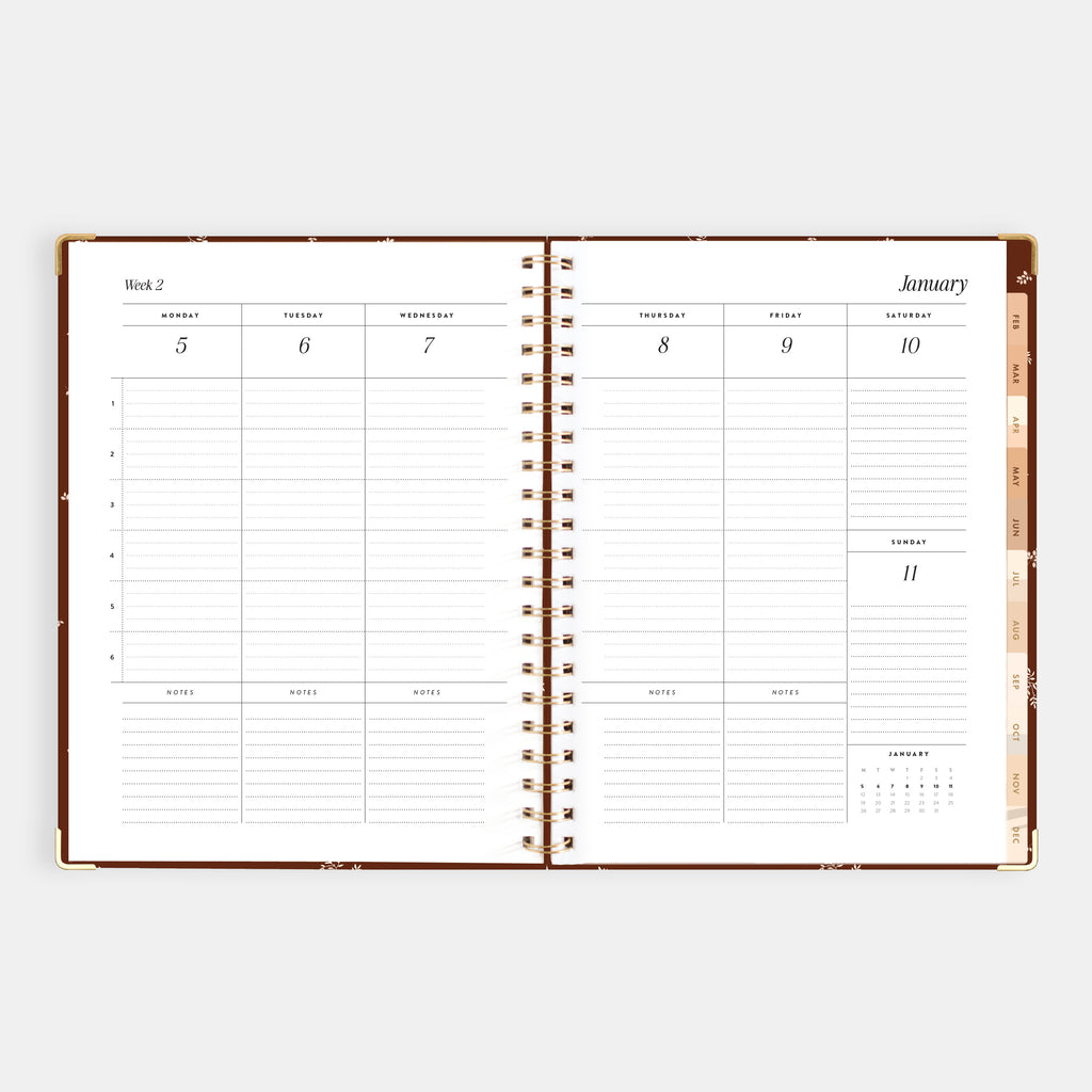 2026 A4 Academic Vertical Planner - Raspberry - SECONDS