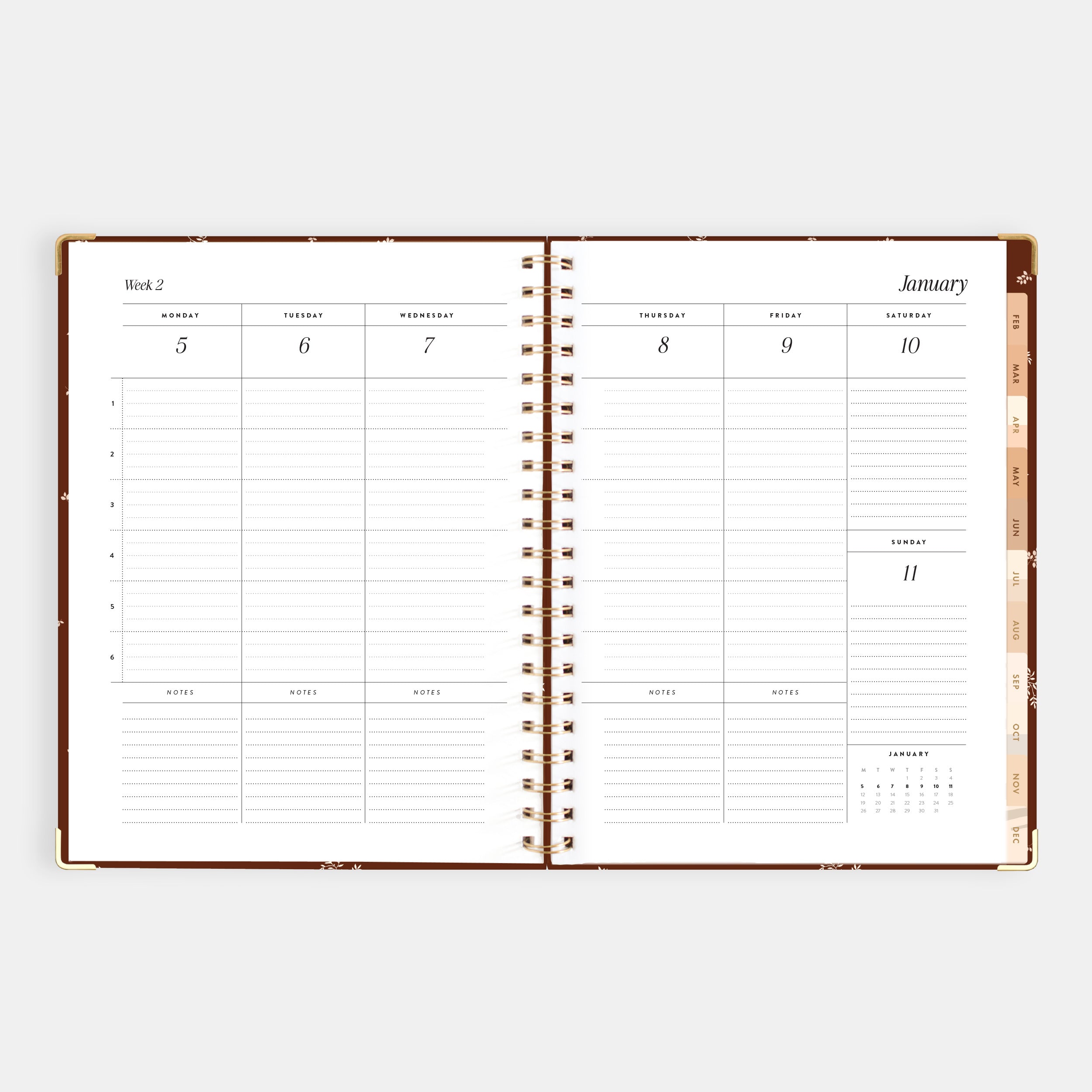 2026 A4 Academic Vertical Planner - Raspberry - SECONDS