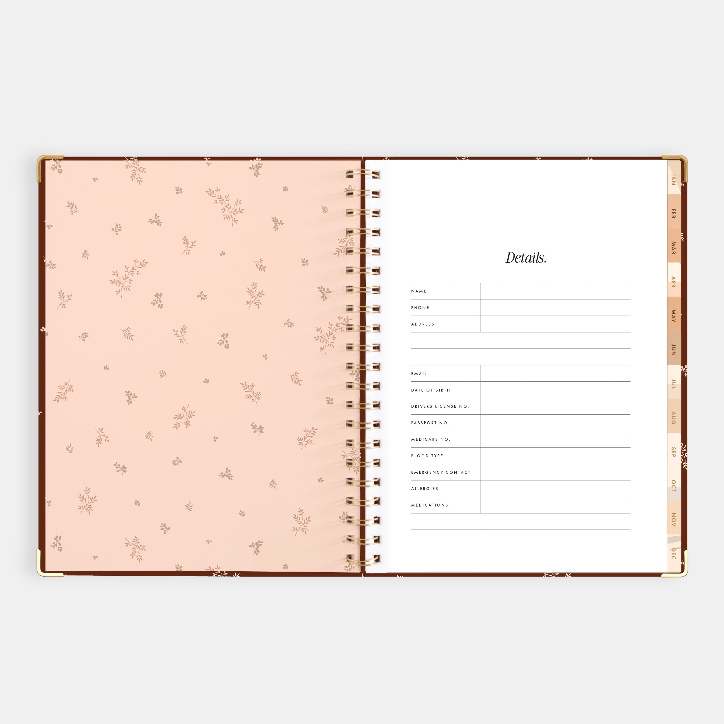 2026 A4 Academic Vertical Planner - Raspberry - SECONDS