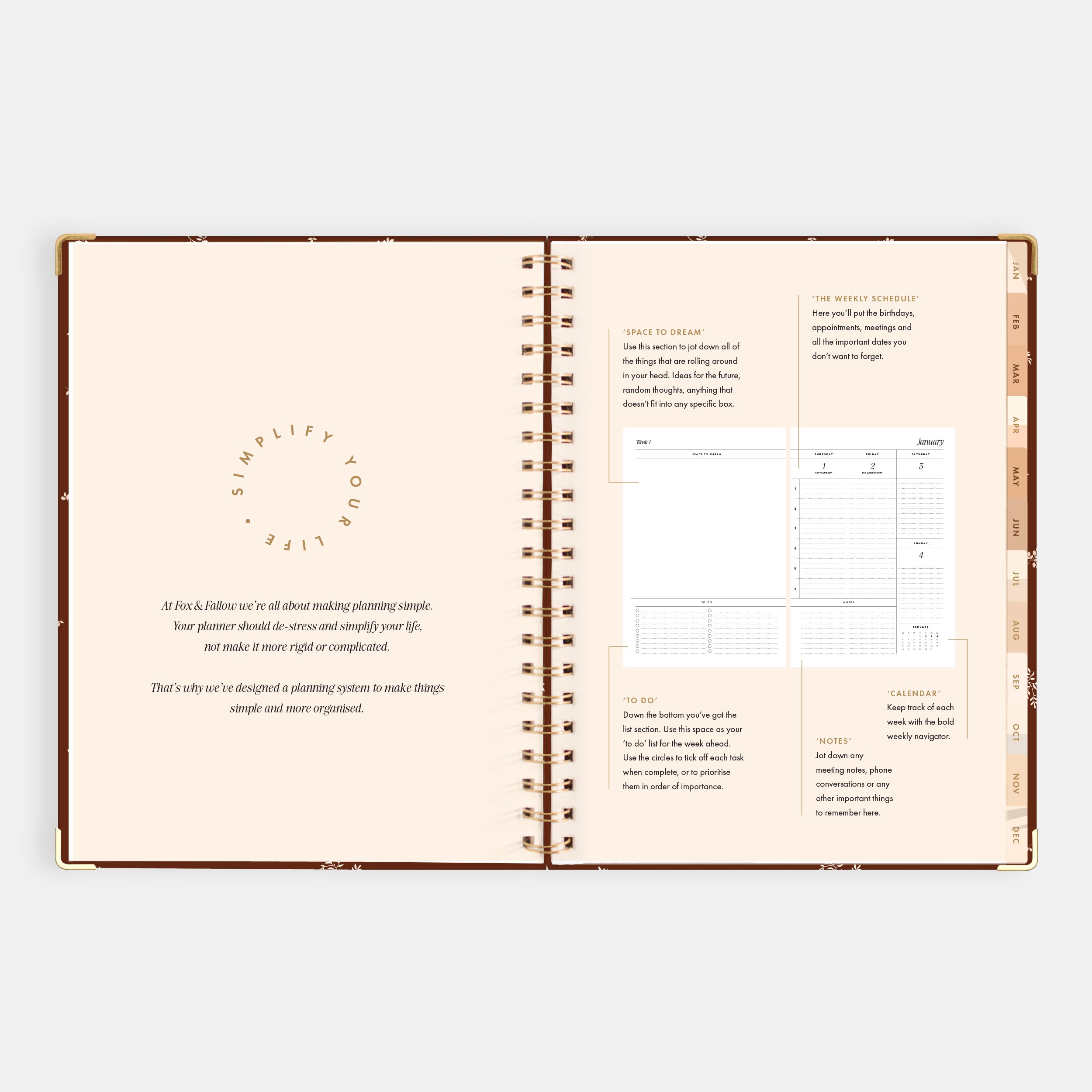 2026 A4 Academic Vertical Planner - Raspberry - SECONDS