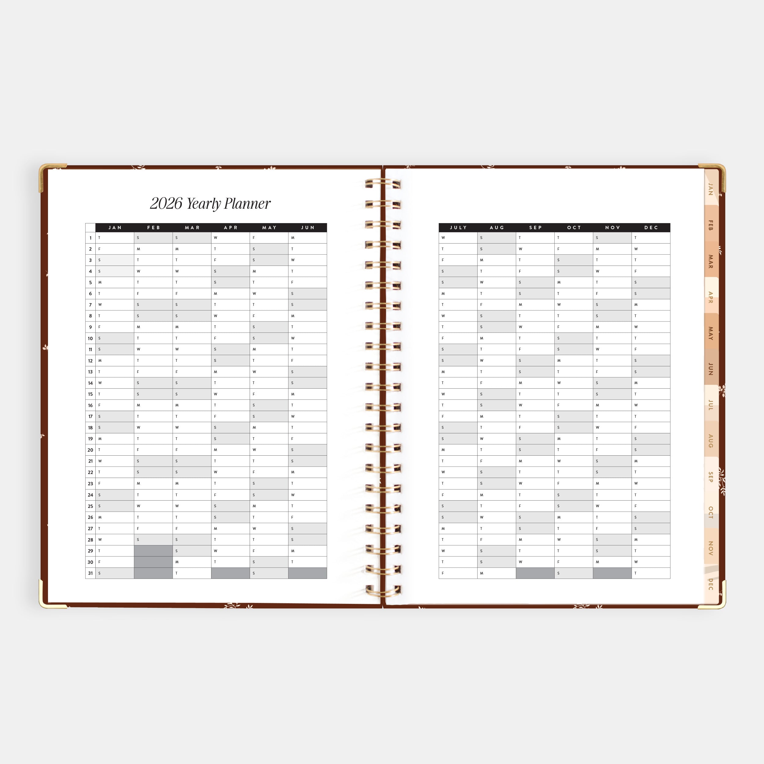 2026 A4 Academic Vertical Planner - Raspberry - SECONDS