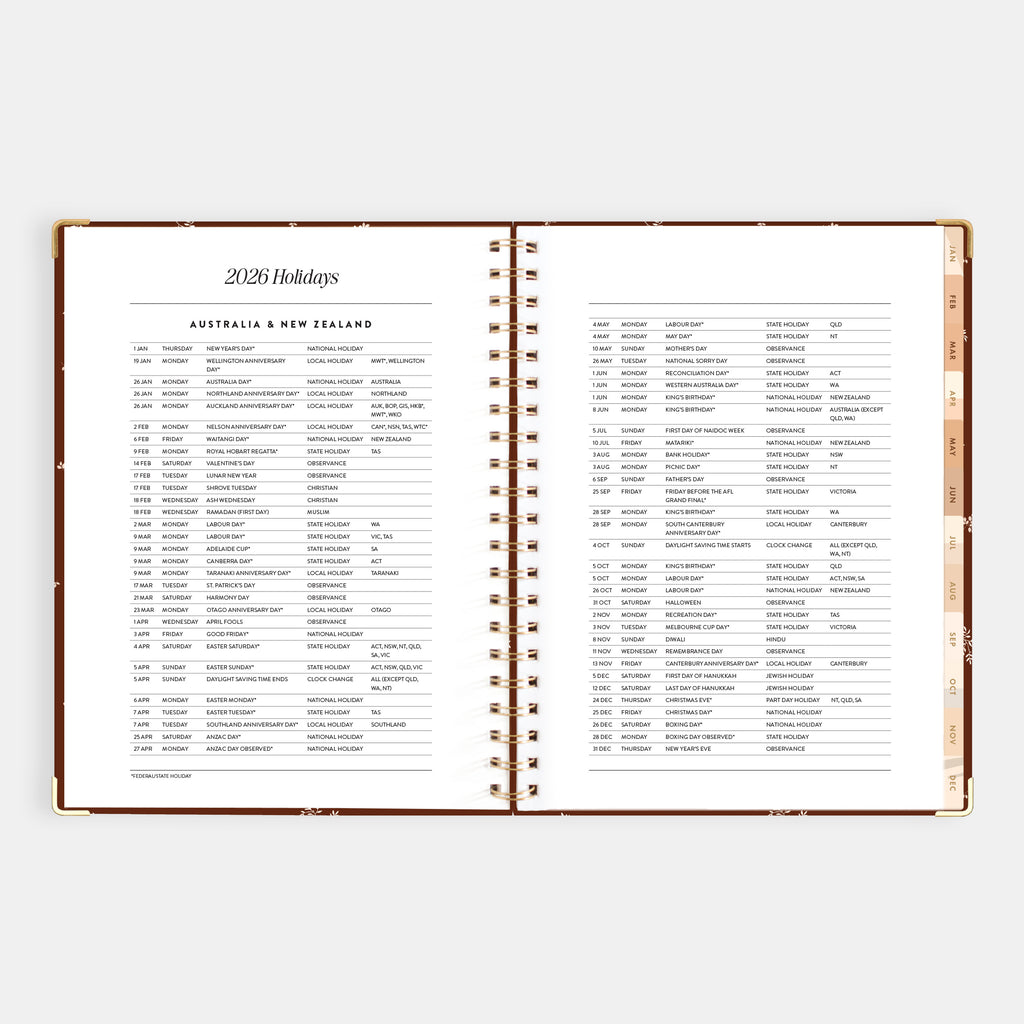 2026 A4 Academic Vertical Planner - Raspberry - SECONDS