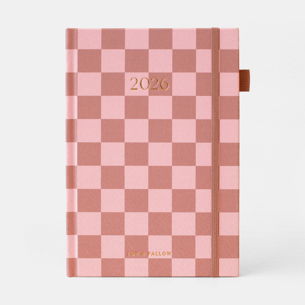 2026 A5 Vertical Planner - Rose Check - SOLD OUT