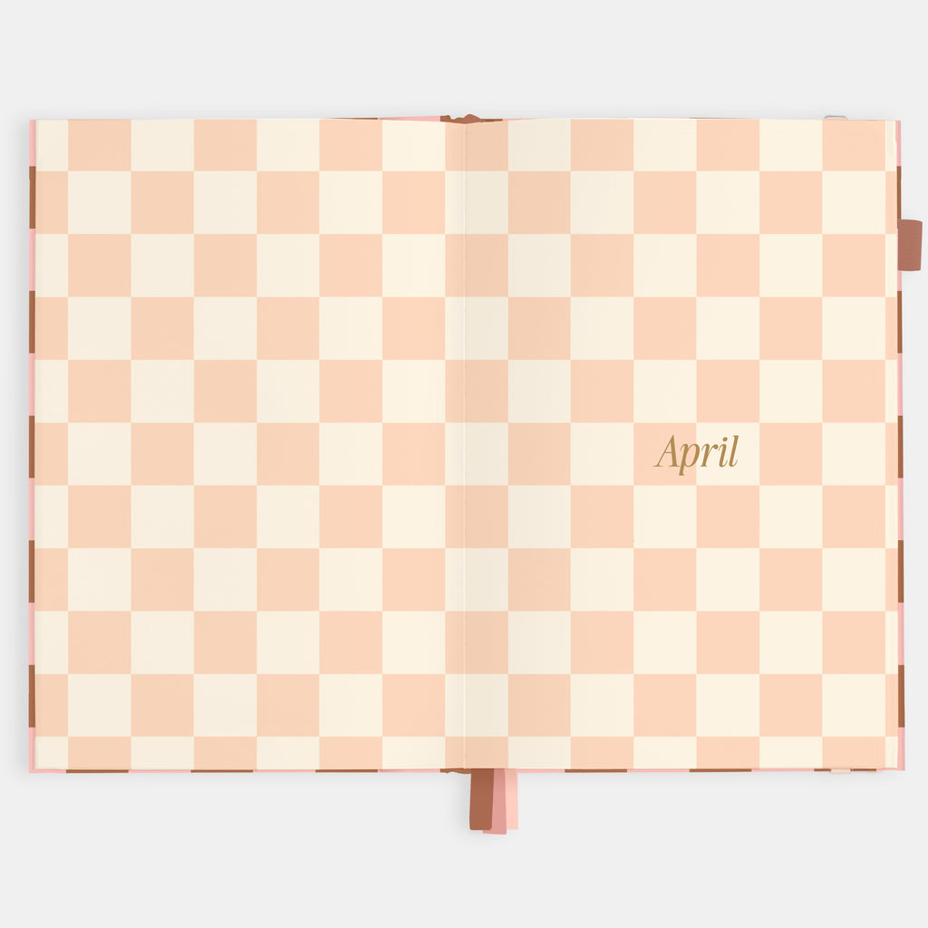 2026 A5 Vertical Planner - Rose Check - SOLD OUT