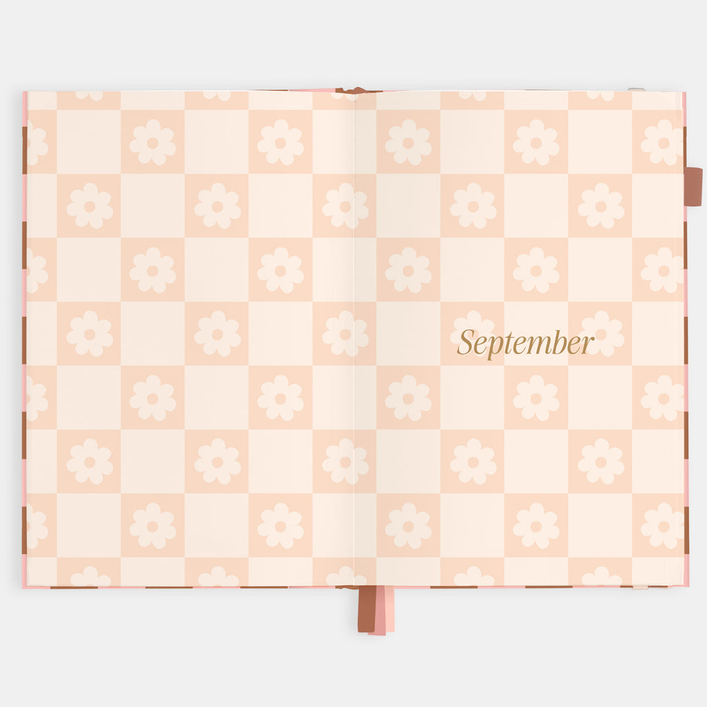 2026 A5 Vertical Planner - Rose Check - SOLD OUT