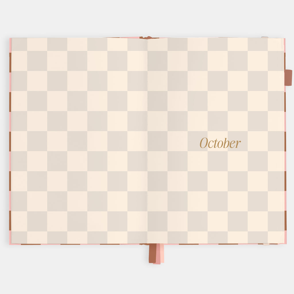 2026 A5 Vertical Planner - Rose Check - SOLD OUT